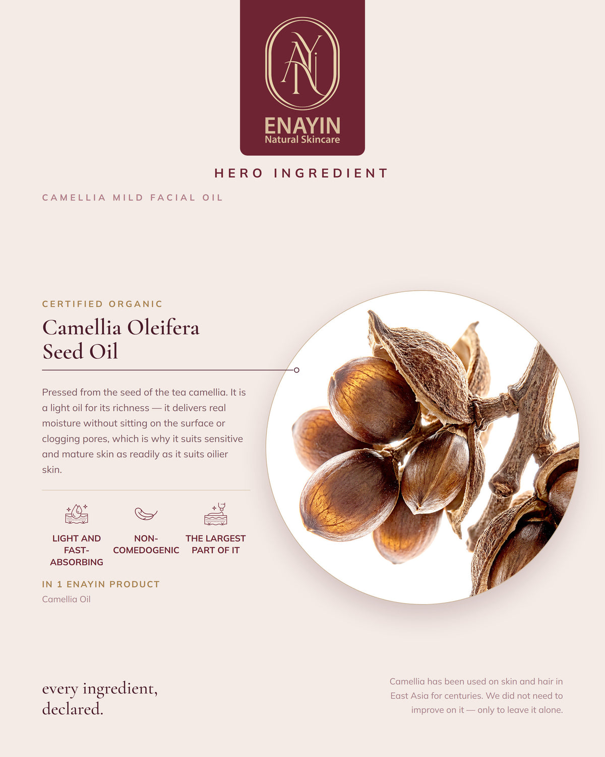 Camellia Mild Facial Oil